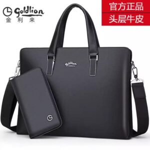 Leather Briefcase Laptop Bag